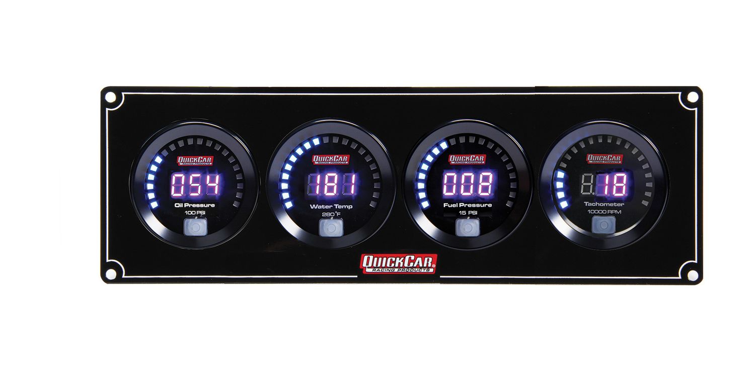 QUICKCAR RACING PRODUCTSDigital 3-1 Gauge Panel OP/WT/FP w/Tach