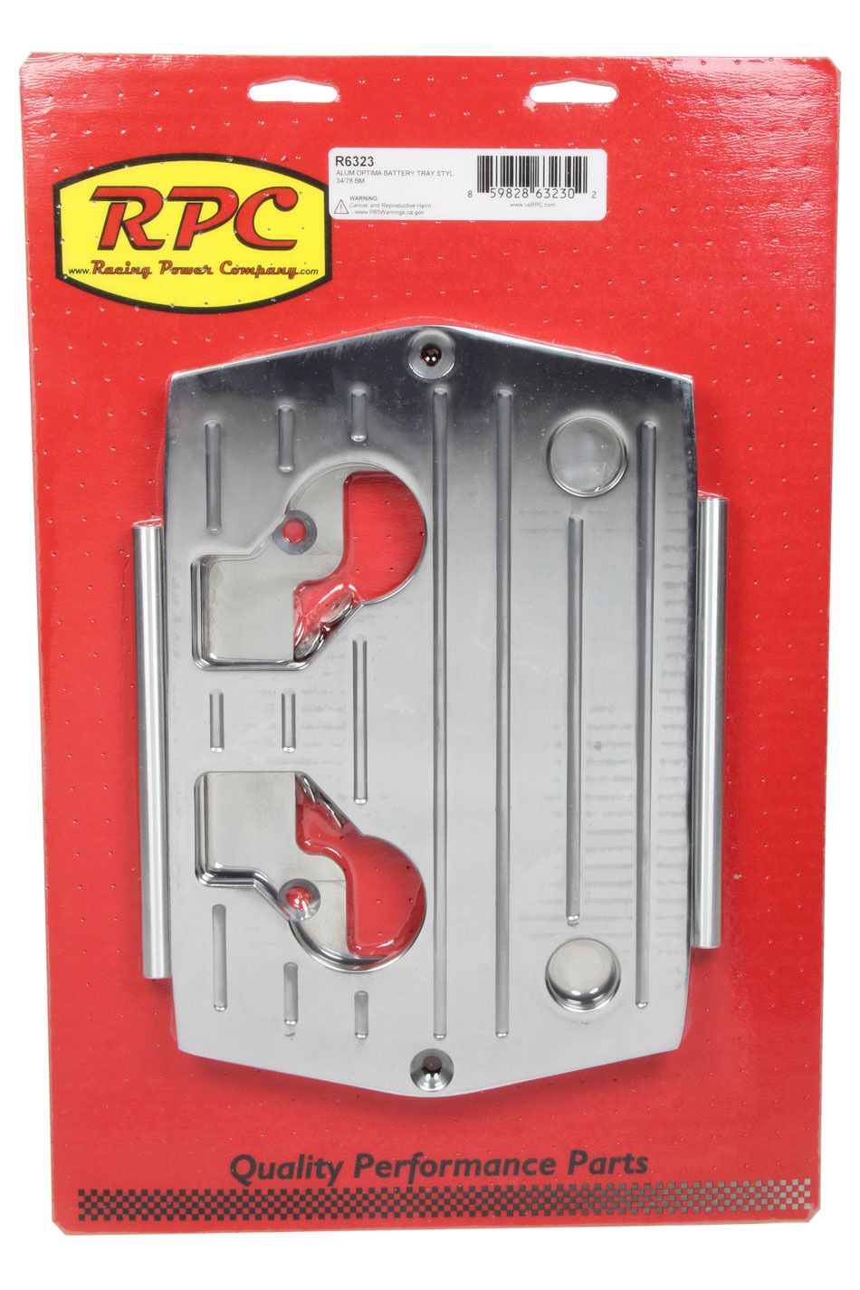 RACING POWER CO-PACKAGEDOptima Alum Ball Milled Battery Tray Polished