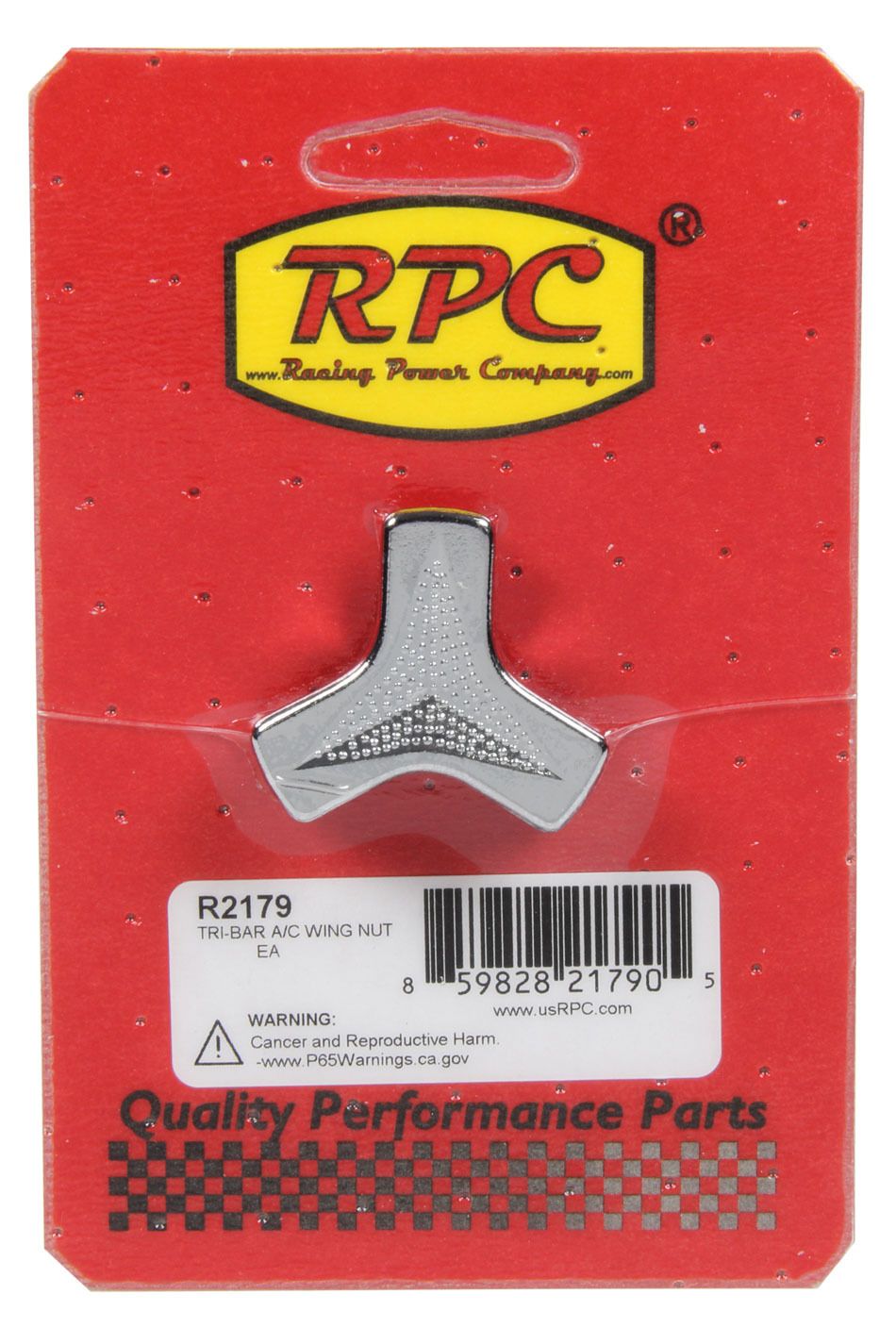 RACING POWER CO-PACKAGEDTri-Bar A/C Wing Nut