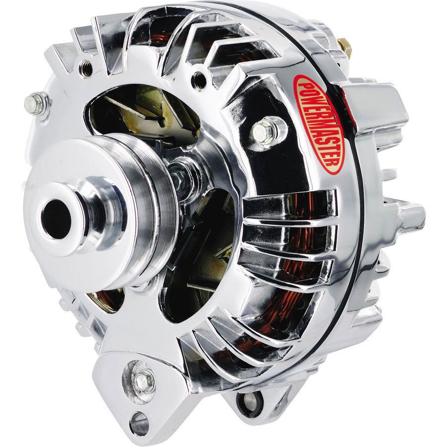 POWERMASTERChrome Mopar Alternator 95 Amp Double Pulley