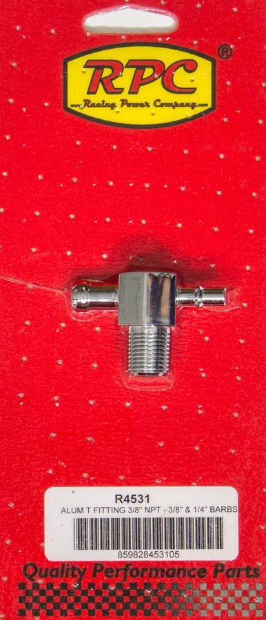 RACING POWER CO-PACKAGEDT Fitting 1/2in Aluminum Chrome