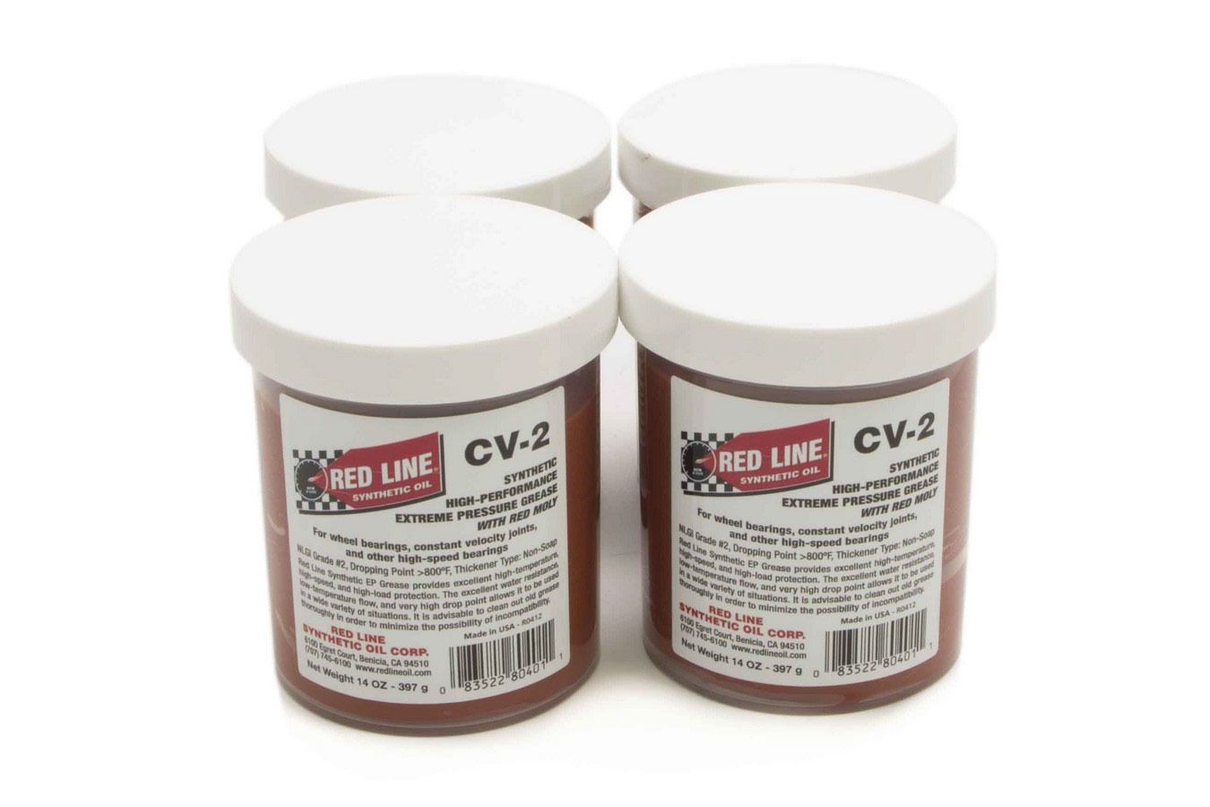 REDLINE OILCV-2 Synthetic Grease Case/4-14oz Jars