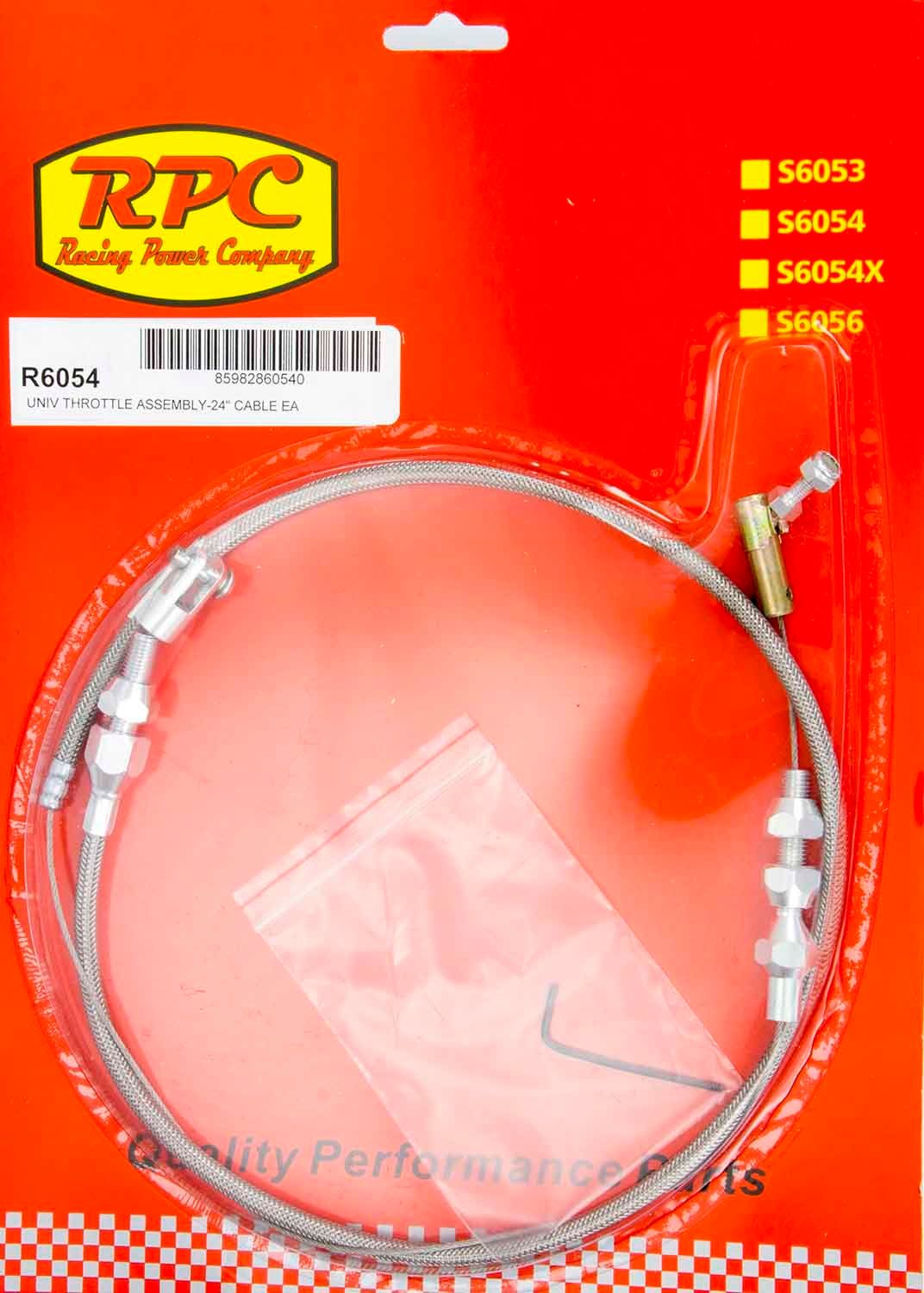 RACING POWER CO-PACKAGEDStainless Throttle Cable 24in