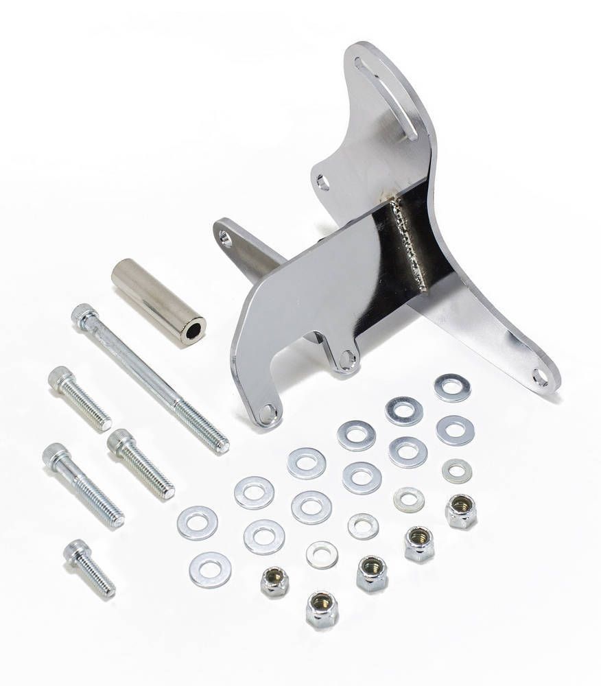 RACING POWER CO-PACKAGEDSB Chevy Driver Side Alt ernator Bracket - Chrome
