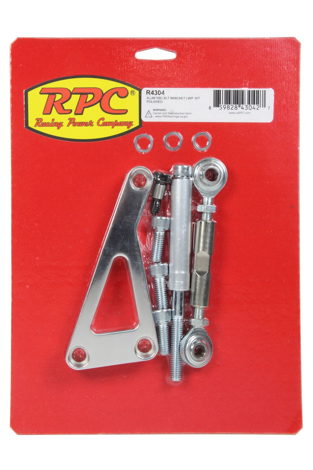 RACING POWER CO-PACKAGEDAlum SBC Alternator Bracket LWP Polished