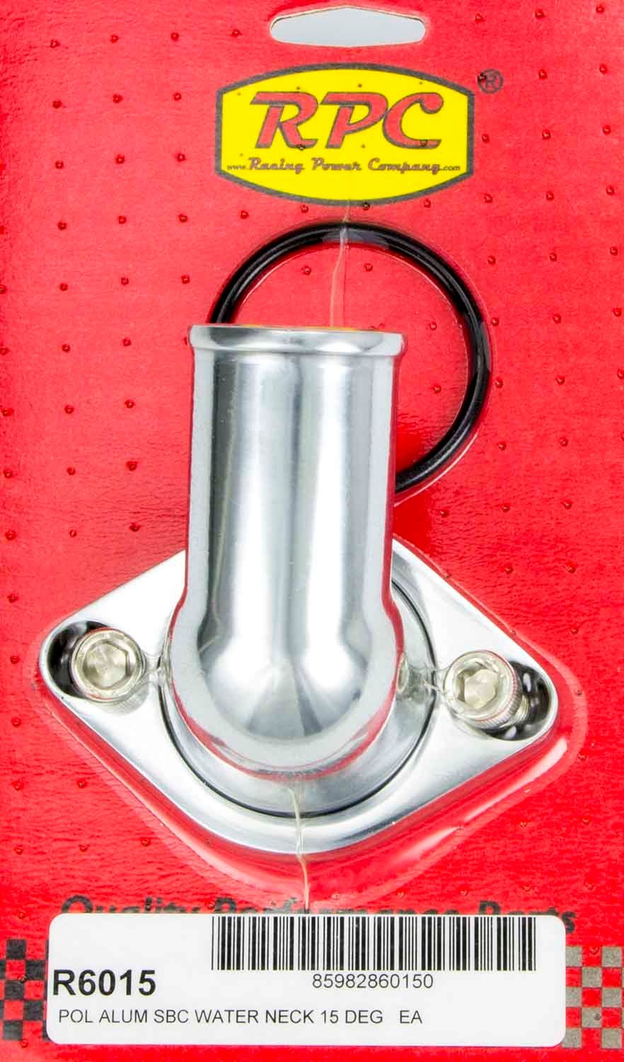 RACING POWER CO-PACKAGED66-75 Chevy V8 Alum 15 Deg Water Neck Polished