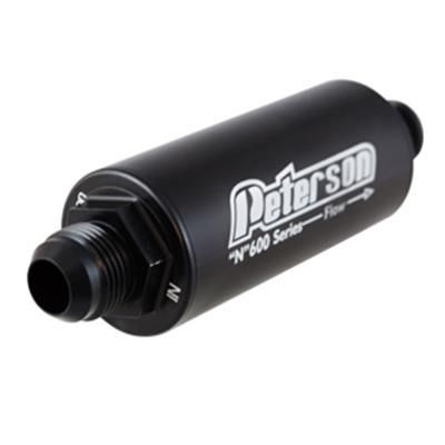 PETERSON FLUIDFuel Filter -6an 100 Micro Black