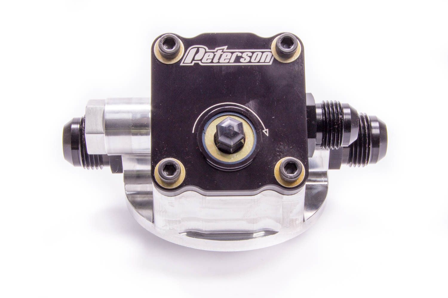 PETERSON FLUIDEngine Primer Oil Filter Mount 10an Chevy R to L