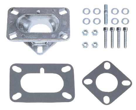 RACING POWER CO-PACKAGED2 Barrel Carb To 1 Barre l Manifold Adapter