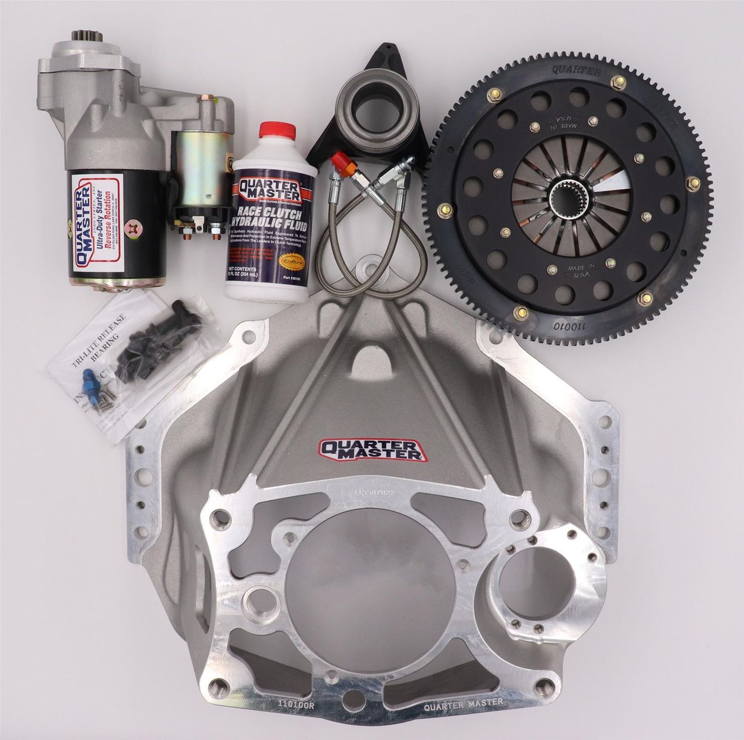 QUARTER MASTERBellhousing Kit GM LS 7.25in V-Drive 2 Disc