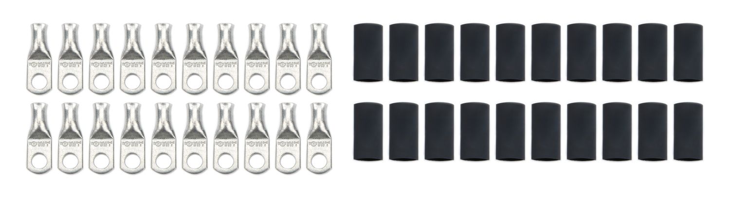 QUICKCAR RACING PRODUCTSRing Terminal 1/4in 8 Ga w/Heat Shrink 20pk