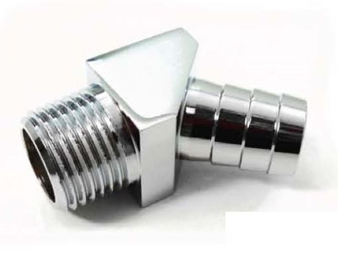 RACING POWER CO-PACKAGEDAluminum 45 Degree Fitti ng 1/2In NPT 5/8In Barbs