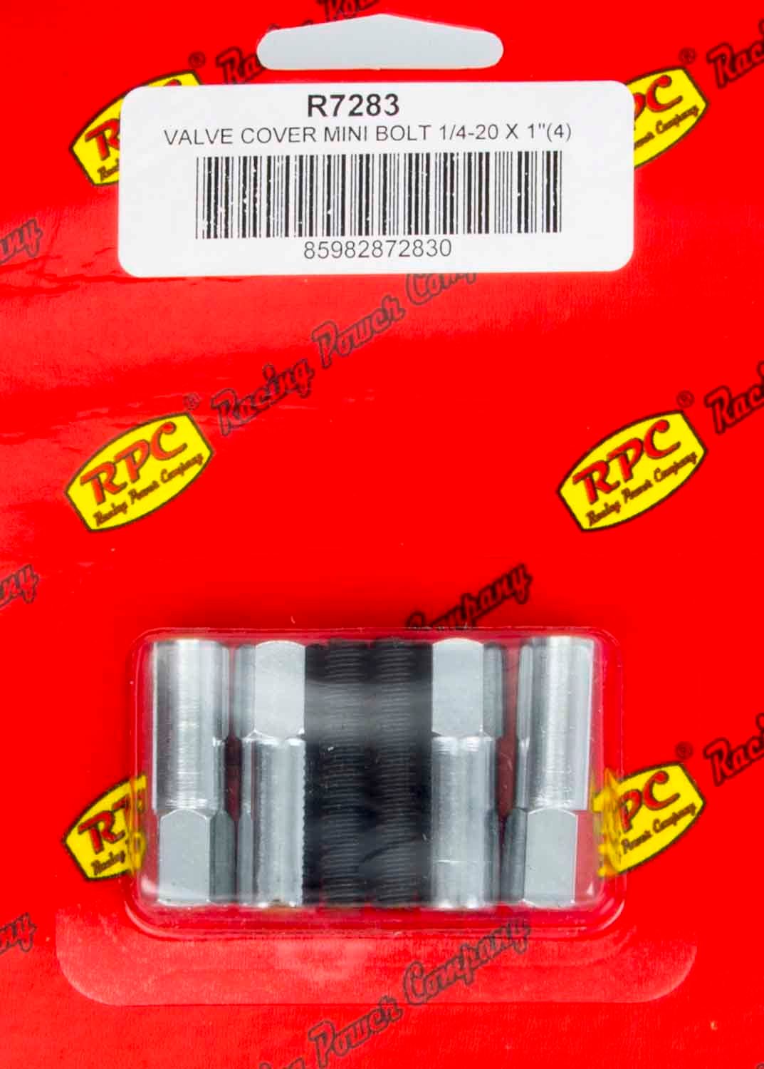 RACING POWER CO-PACKAGEDChrome V/C Mini Bolt (4) 1 3/8in x 1/4-20 Thread