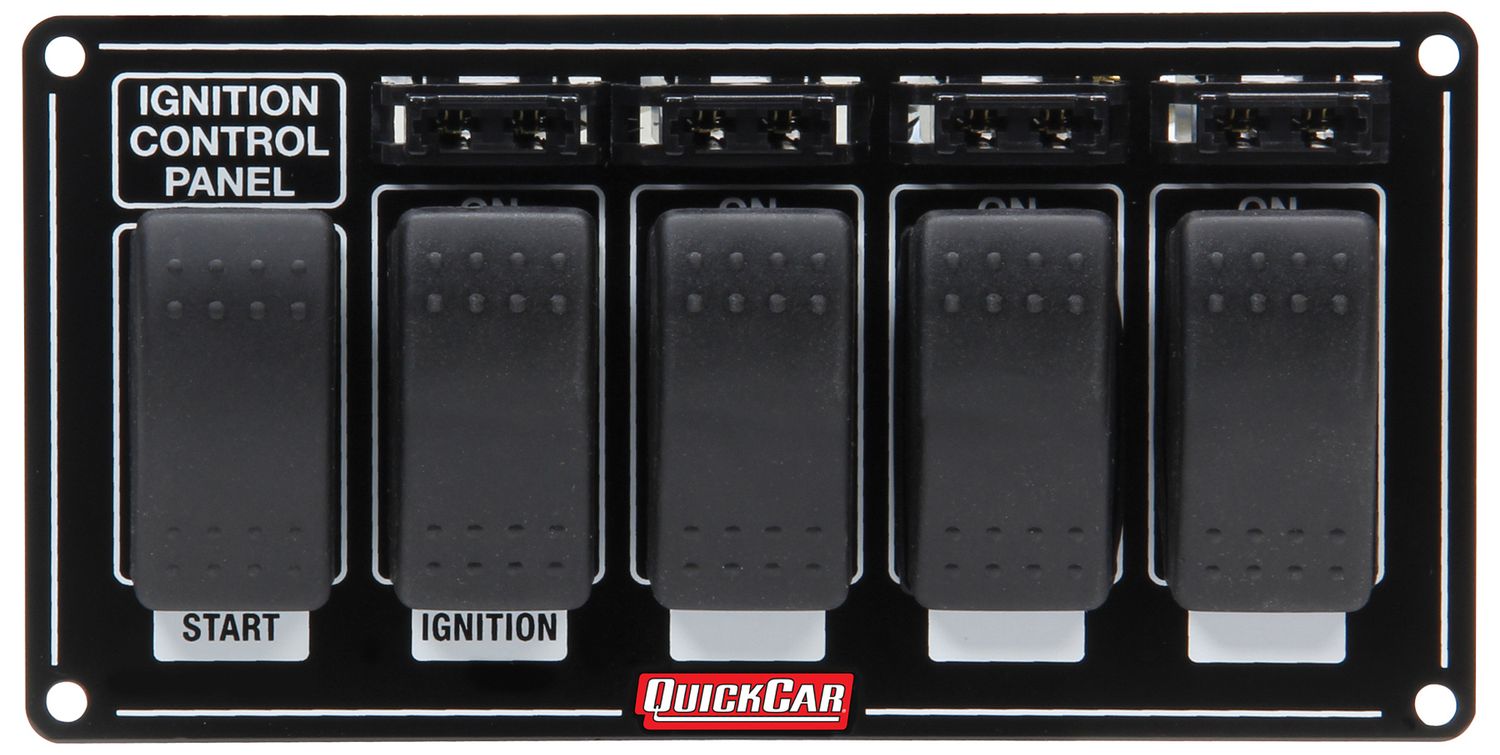QUICKCAR RACING PRODUCTSIgnition Panel w/ Rocker Switches & Fuses