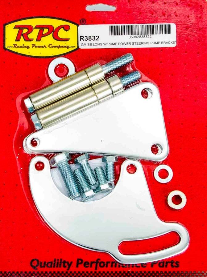 RACING POWER CO-PACKAGEDBBC Saginaw Power Steer Bracket Lwp Chrome