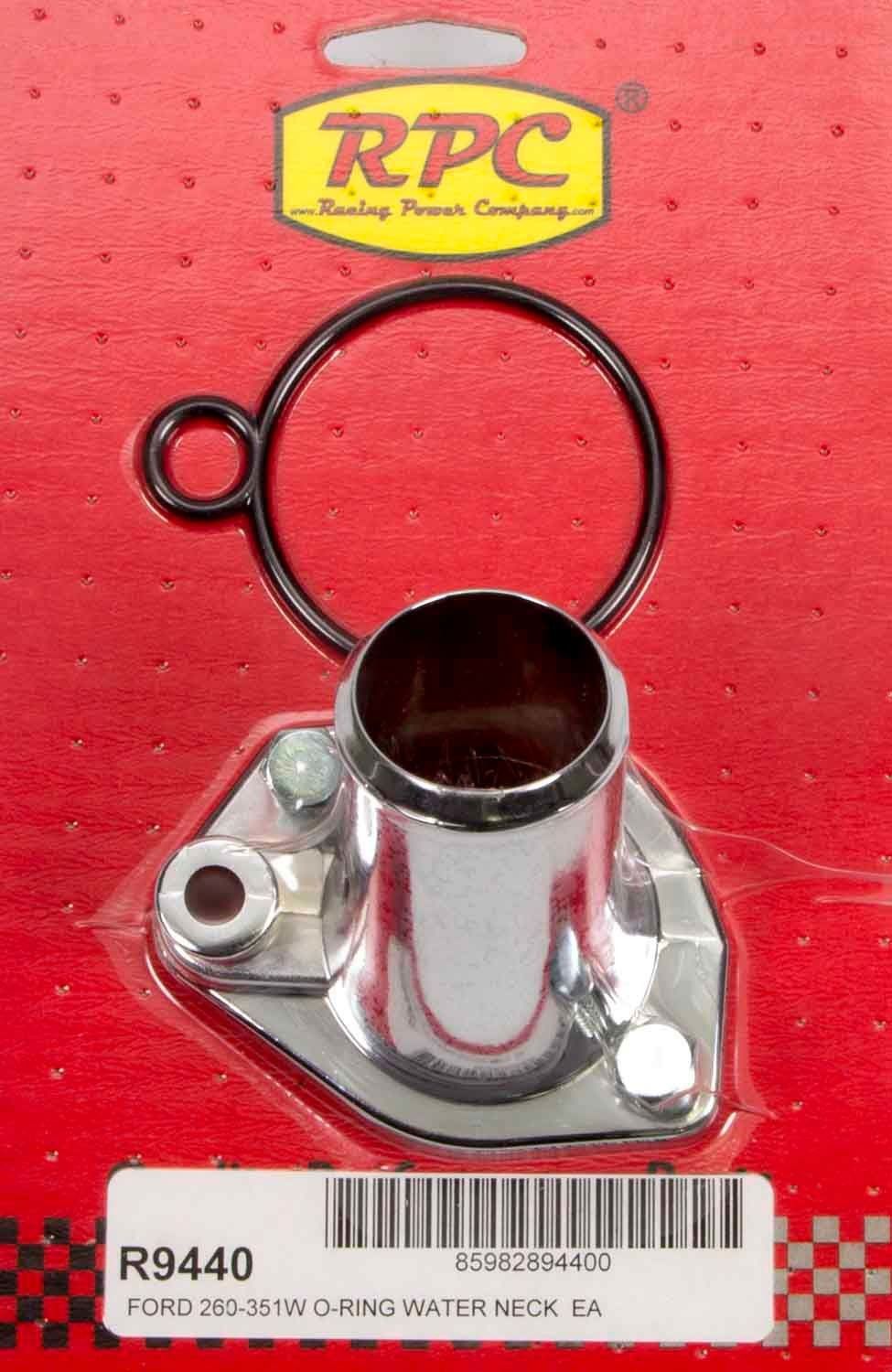 RACING POWER CO-PACKAGED65-75 SBF Steel Water Neck Chrome
