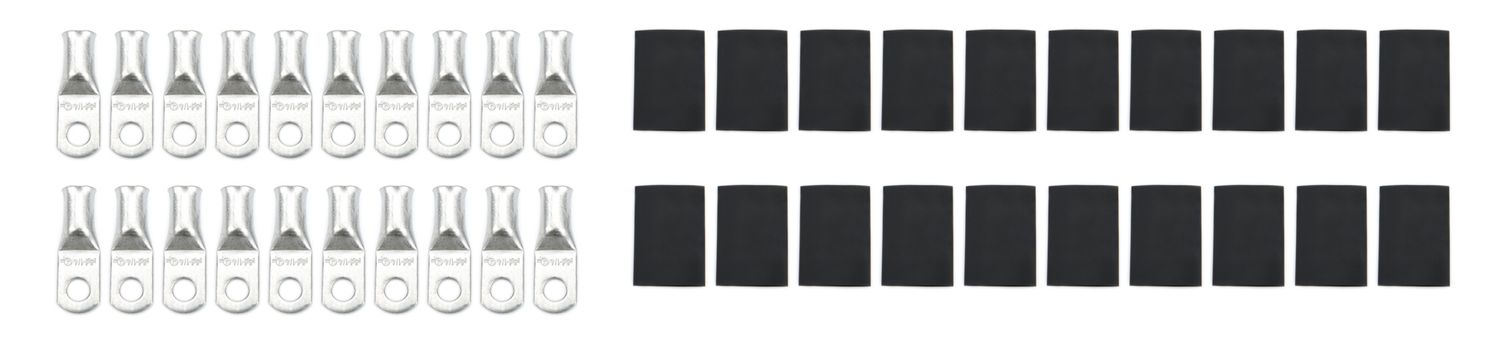 QUICKCAR RACING PRODUCTSRing Terminal 1/4in 4 Ga w/Heat Shrink 20pk