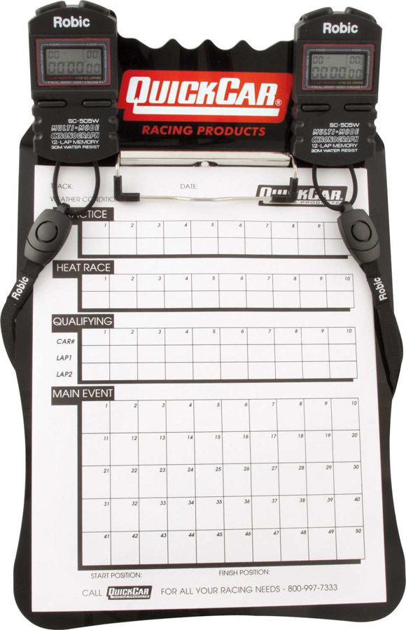 QUICKCAR RACING PRODUCTSClipboard Timing System Black