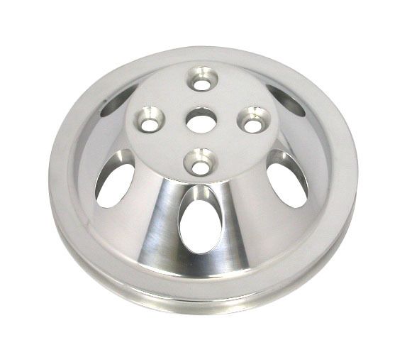 RACING POWER CO-PACKAGEDPol Alum SBC Single Gro ove Pulley