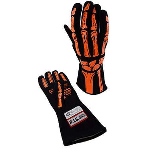 RJS SAFETYDouble Layer Orange Skeleton Gloves Large