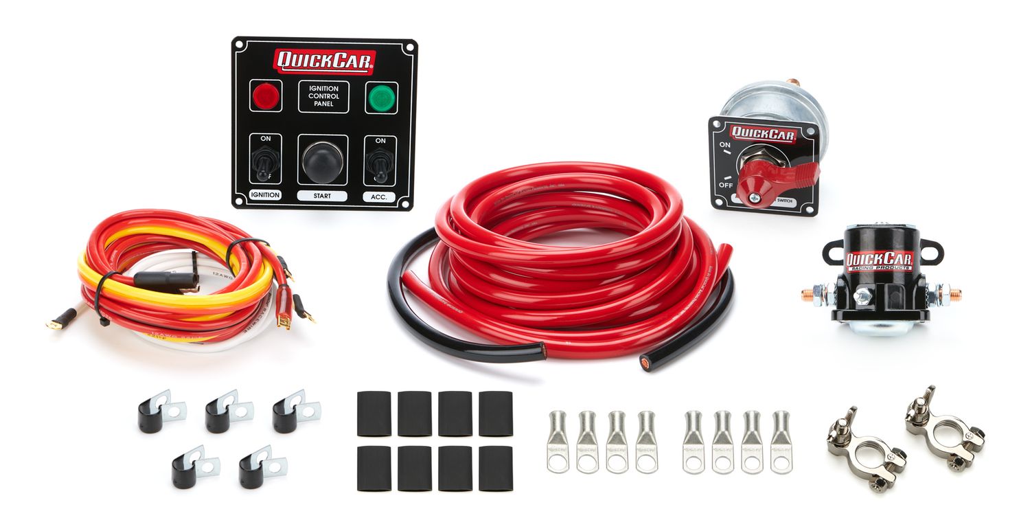 QUICKCAR RACING PRODUCTSWiring Kit 4 Gauge with Black 50-822 Panel
