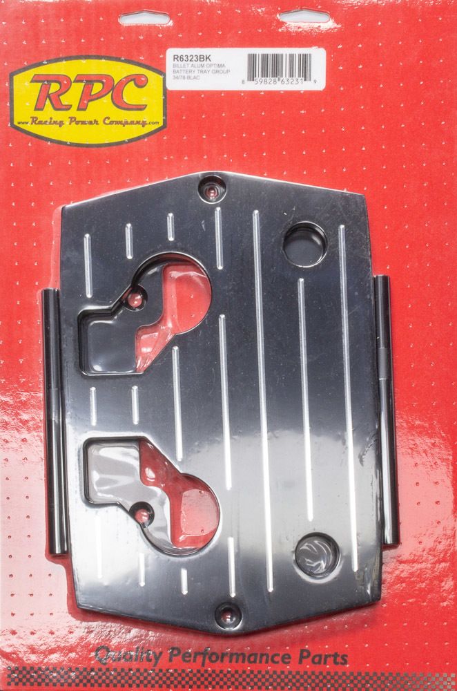 RACING POWER CO-PACKAGEDOptima Alum Ball Milled Battery Tray Black