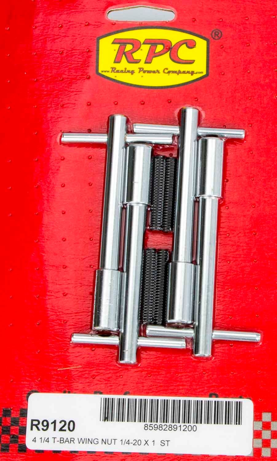 RACING POWER CO-PACKAGED4-1/4in Chrome Wing Nuts 1 1/4in-20 4pk