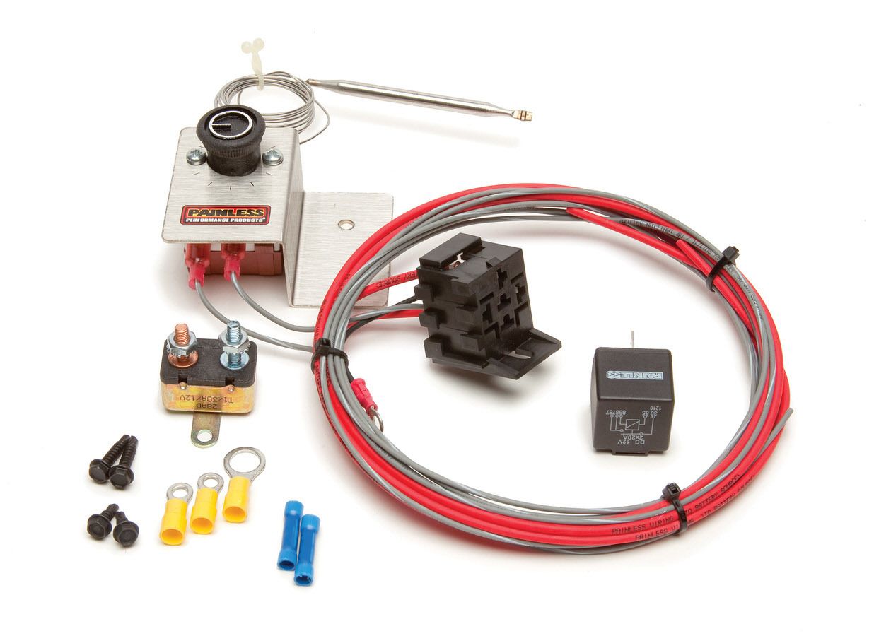PAINLESS WIRINGAdjustable Fan Thermo. w/Relay