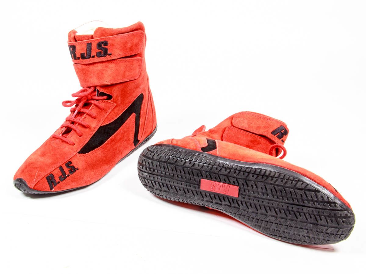 RJS SAFETY Redline Shoe High-Top Red Size 10 SFI-5