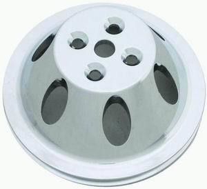 RACING POWER CO-PACKAGEDPol Alum SBC Single Gro ove Pulley