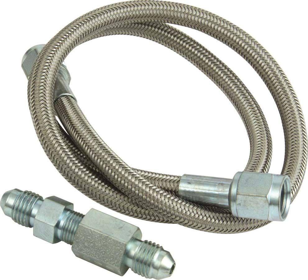 QUICKCAR RACING PRODUCTSGauge Line Kit- 12in Ste el Braided Line and fitt