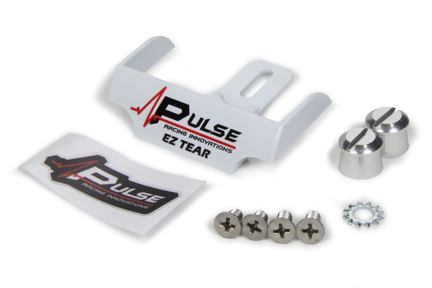 PULSE RACING INNOVATIONSEZ Tear White w/ Silver Tear Off Post