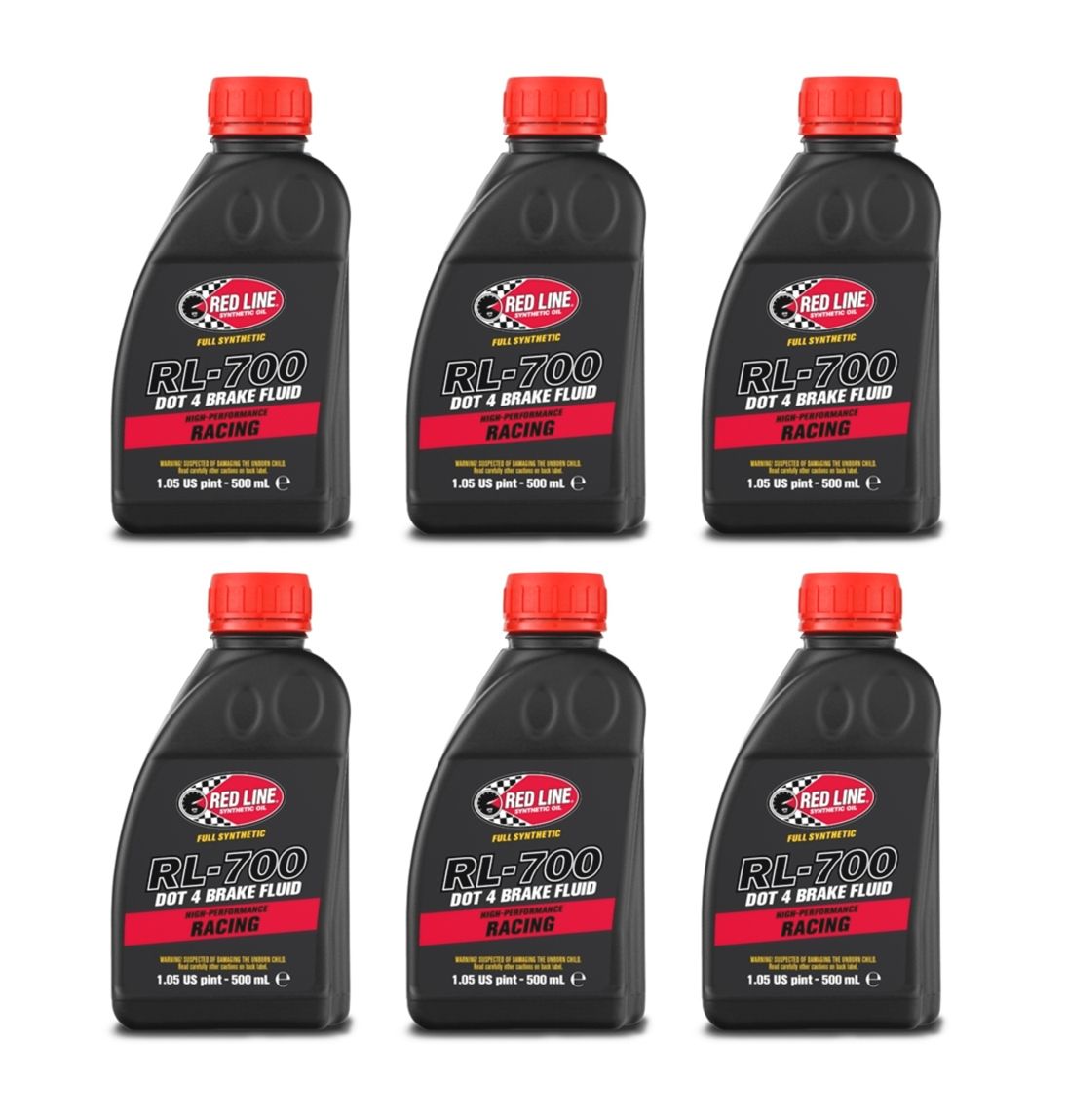 REDLINE OILRL700 Brake Fluid Racing 500ml DOT4 Case 6x500ml