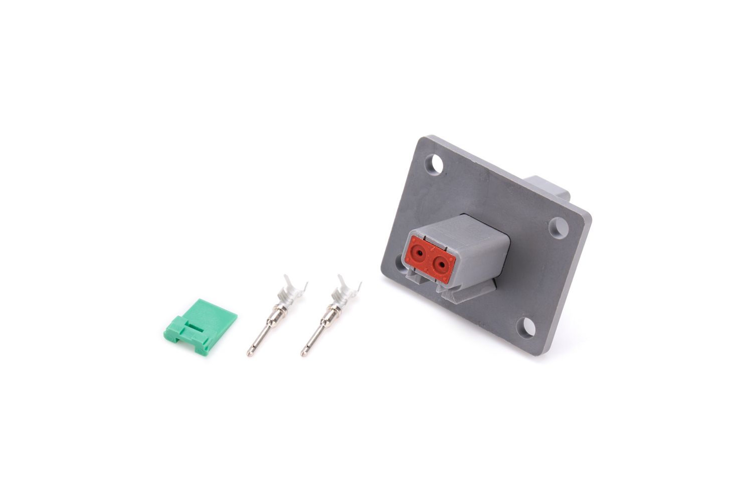QUICKCAR RACING PRODUCTSPlug Deutsch 2 Pin Receptacle w/Flange