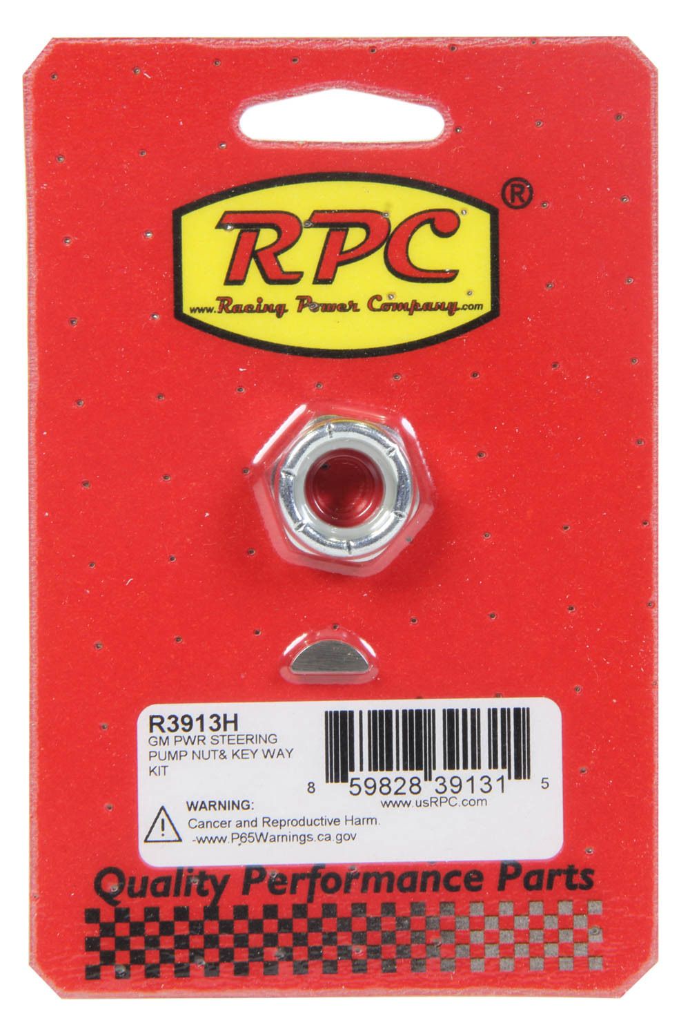 RACING POWER CO-PACKAGEDGM Power Steering Pump Nut and Keyway Kit