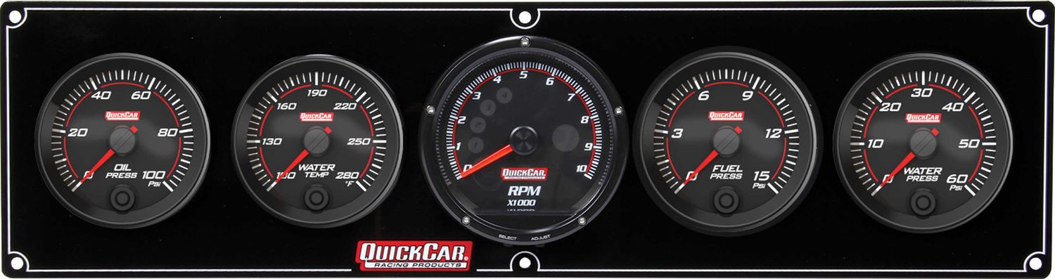 QUICKCAR RACING PRODUCTSRedline 4-1 Gauge Panel OP/WT/FP/WP w/Recall Tac