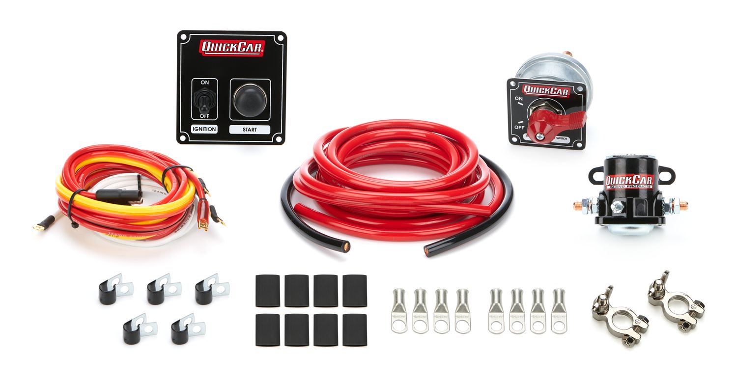 QUICKCAR RACING PRODUCTSWiring Kit 4 Gauge with Black 50-802 Panel