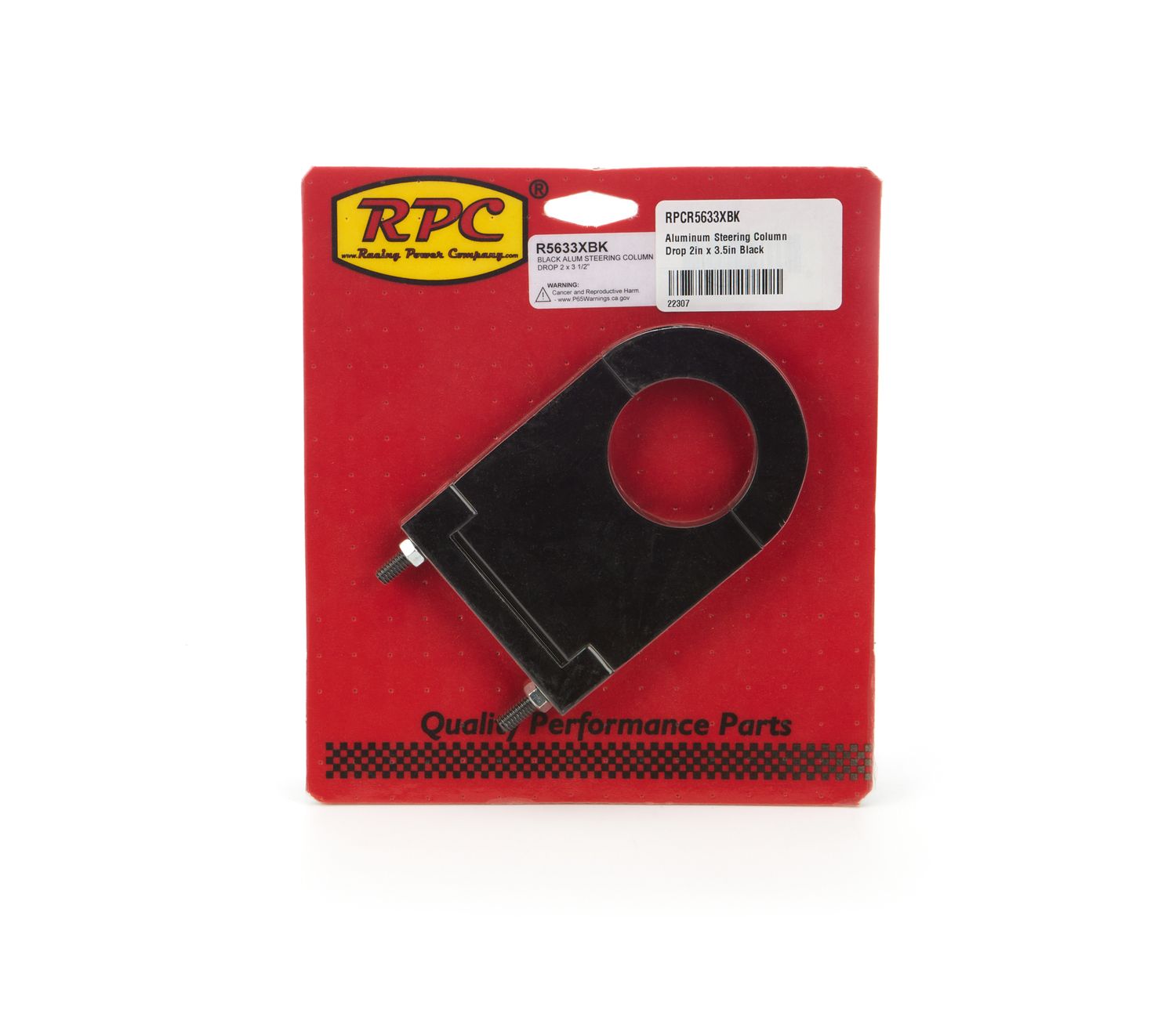RACING POWER CO-PACKAGEDAluminum Steering Column Drop 2in x 3.5in Black