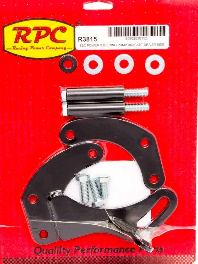 RACING POWER CO-PACKAGEDSBC Saginaw Power Steer Bracket Swp Black