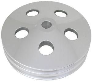 RACING POWER CO-PACKAGEDPolished Aluminum GM 2V Power Steering Pulley