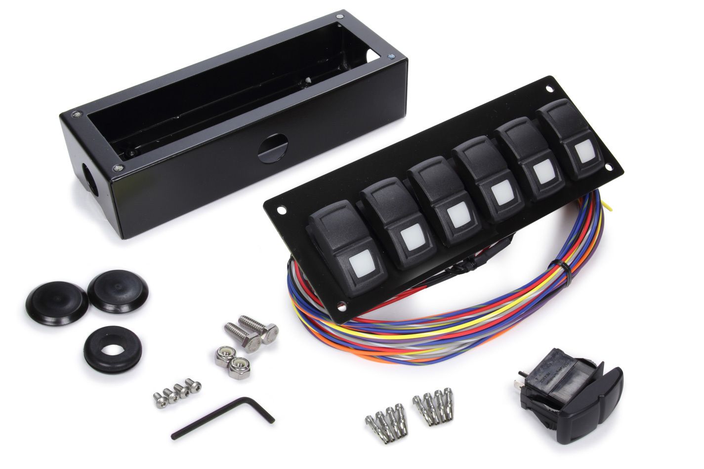 PAINLESS WIRINGTrack Rocker 6 Switch Pa nel Flange Mount