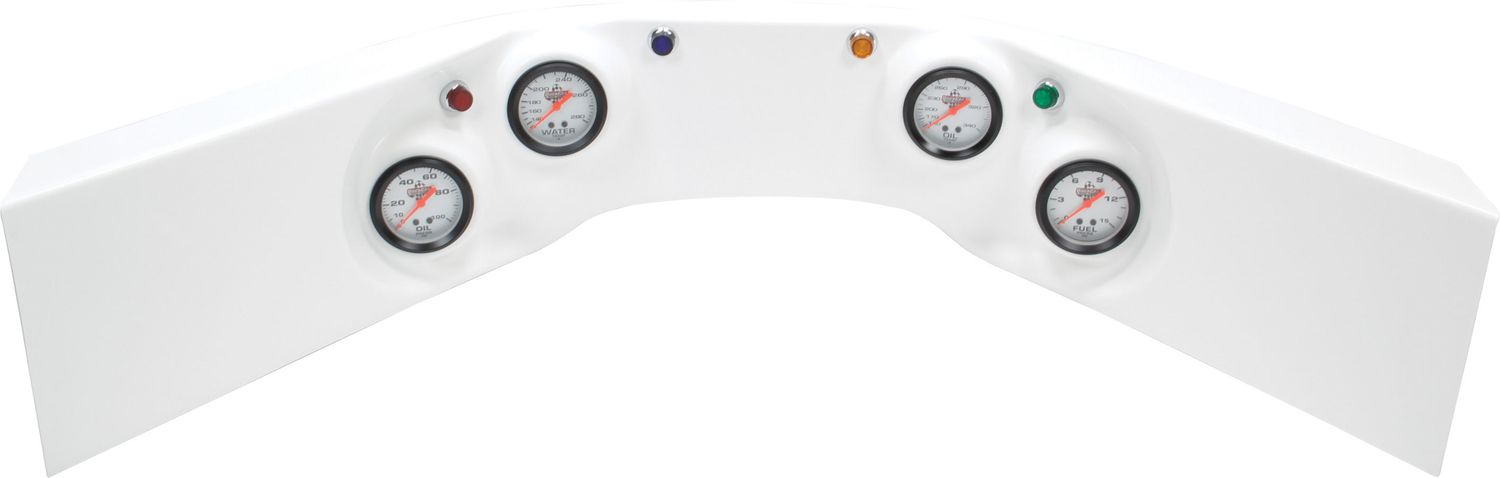 QUICKCAR RACING PRODUCTS4-Gauge Molded Dash OP/WT/OT/FP White