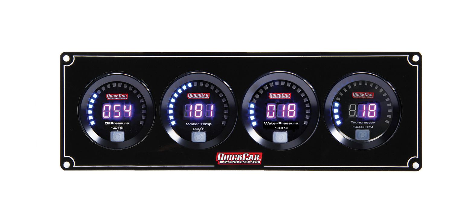 QUICKCAR RACING PRODUCTSDigital 3-1 Gauge Panel OP/WT/WP w/Tach