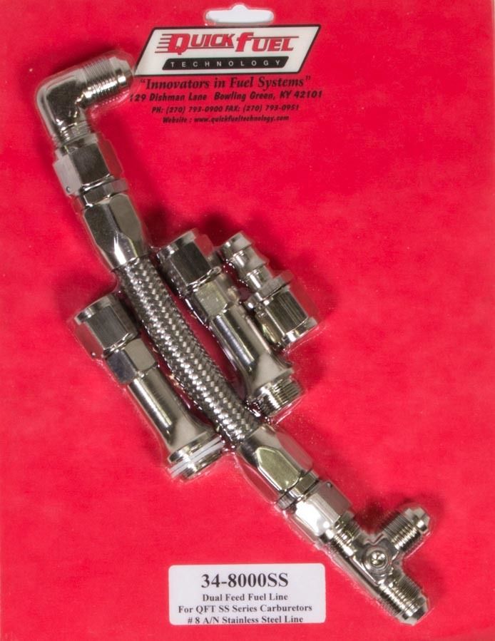 QUICK FUEL TECHNOLOGYDual Feed Fuel Line Kit - SS Series -8an Silver