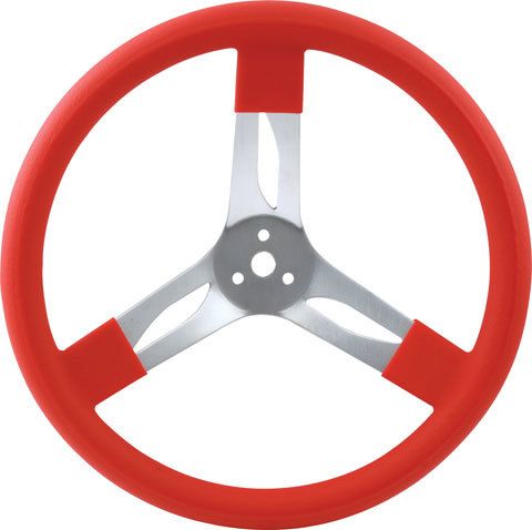 QUICKCAR RACING PRODUCTS 17in Steering Wheel Alum Red