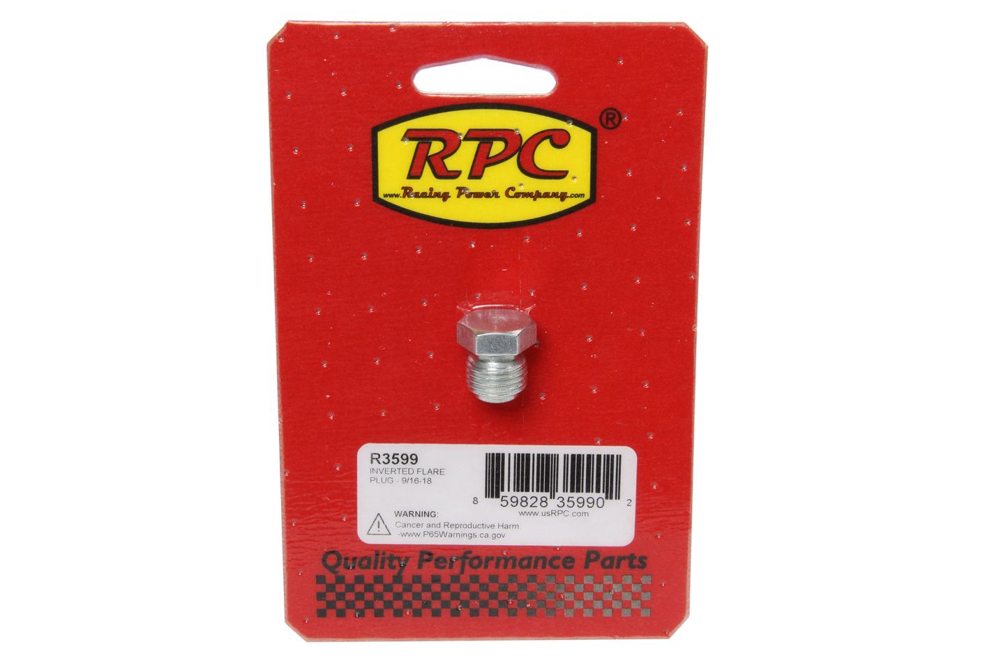 RACING POWER CO-PACKAGEDInverted Flare Plug - 9/ 16-18