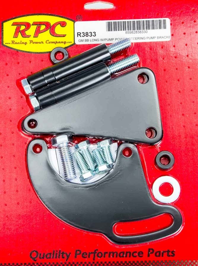 RACING POWER CO-PACKAGEDBBC Saginaw Power Steer Bracket Lwp Black