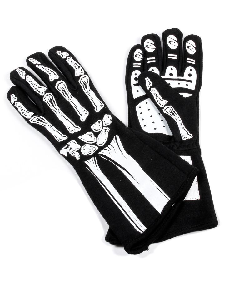 RJS SAFETYDouble Layer White Skeleton Gloves Small