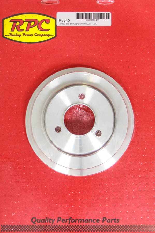 RACING POWER CO-PACKAGEDBBC 3 Goove Crank Pulley Long W/P Satin