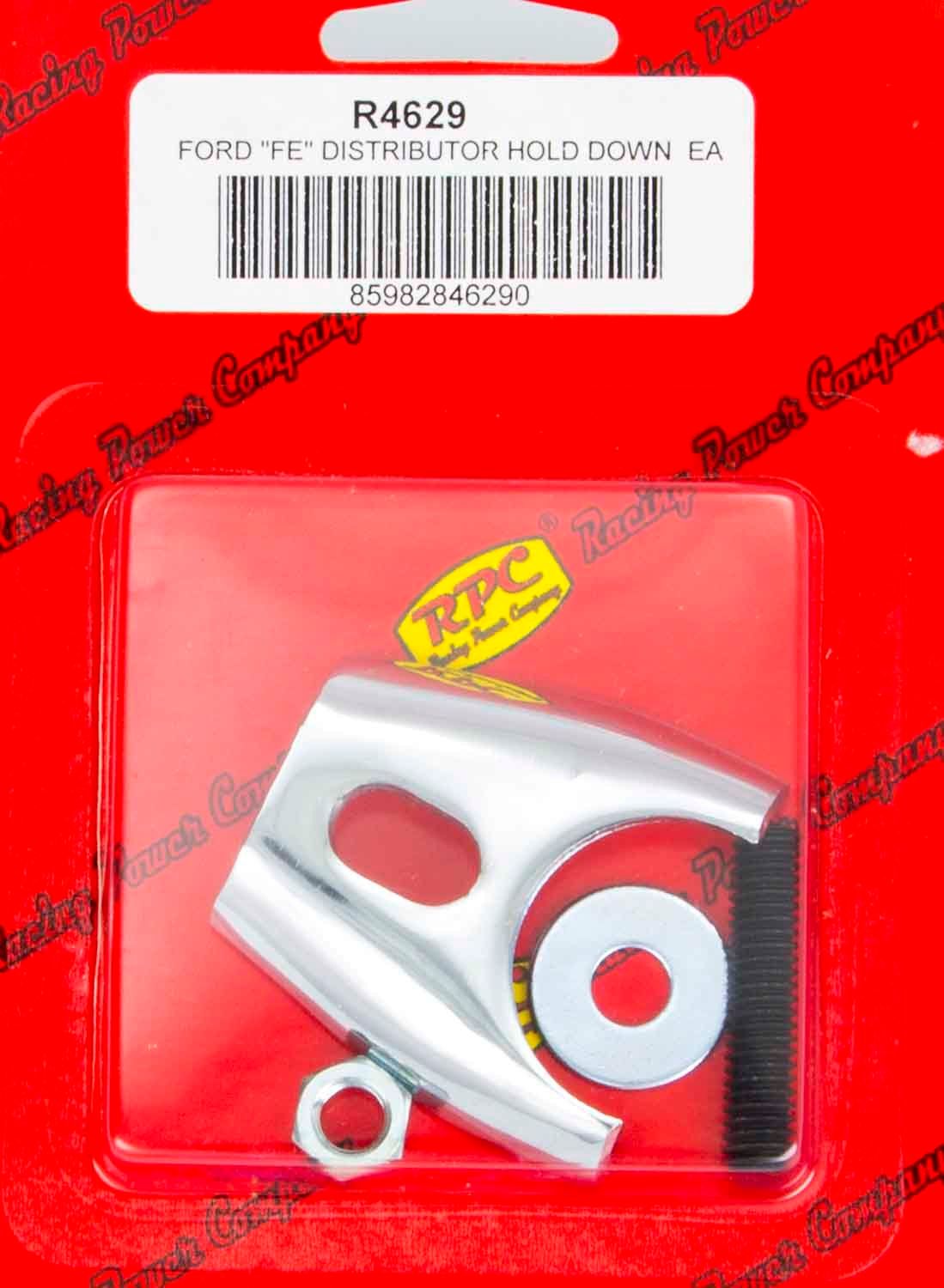 RACING POWER CO-PACKAGEDFord FE Comp Style Distributor Clamp Chrome